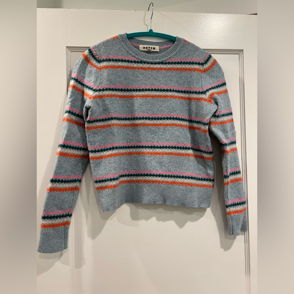 Boden Edie Fair Isle Wool Blend Sweater, size M, fits S (read)